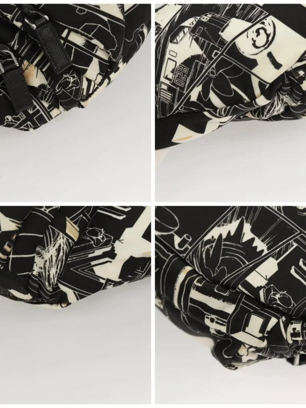 PRADA Shoulder Bag Nylon Black Silver Auth 125913 - Picture 14 of 16